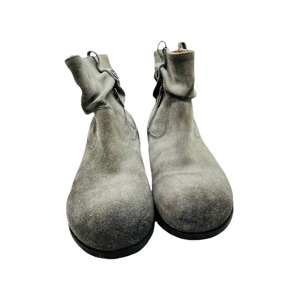 Birkenstock Booties Gray Suede Women's Size 37 Euro Size Zip Comfort US Size 6